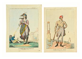 CRUIKSHANK, ISAAC. A Republican Beau. * A Republican Belle.
